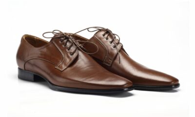 Derby Męskie Skórzane Brązowe Gatuzo