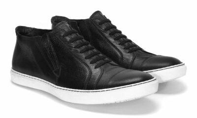 Trampki Męskie Skórzane Czarne Oliver 2