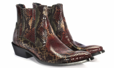 Kowbojki Męskie Skórzane Wężowe Carlos