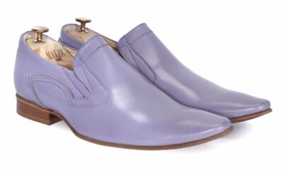 Men’s Slip-On Leather Shoes – Purple Filip