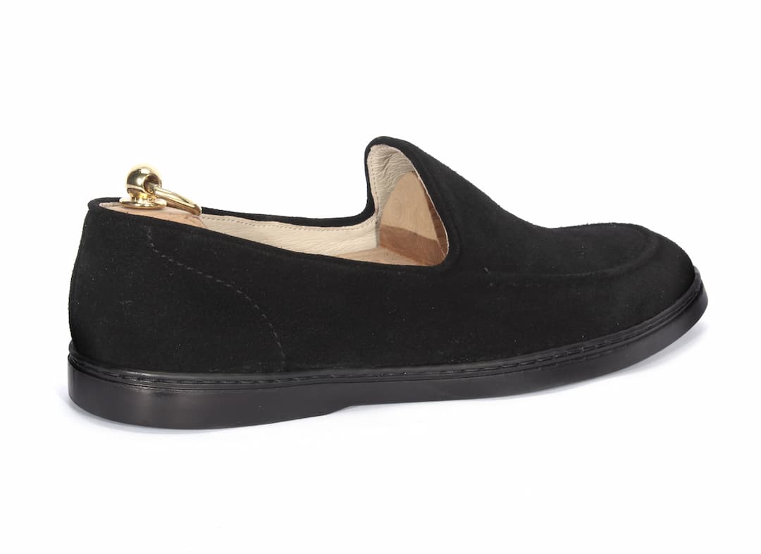 Men's Black Suede Leather Loafers Luca - Image 3