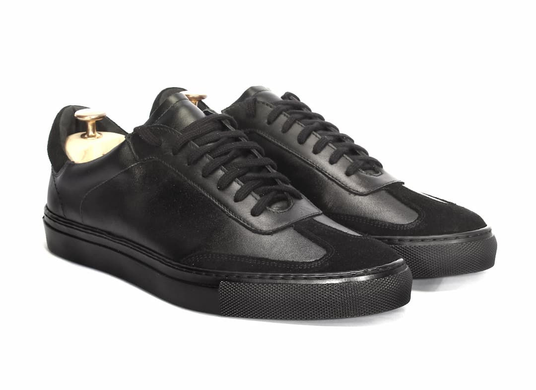 Trampki Męskie Skórzane Czarne Gabriel