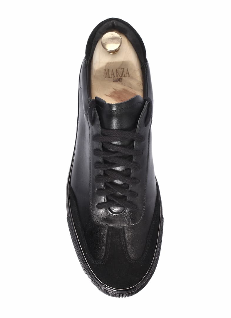 Trampki Męskie Skórzane Czarne Gabriel - obrazek 4