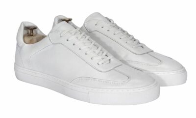 Trampki Męskie Skórzane Białe Gabriel