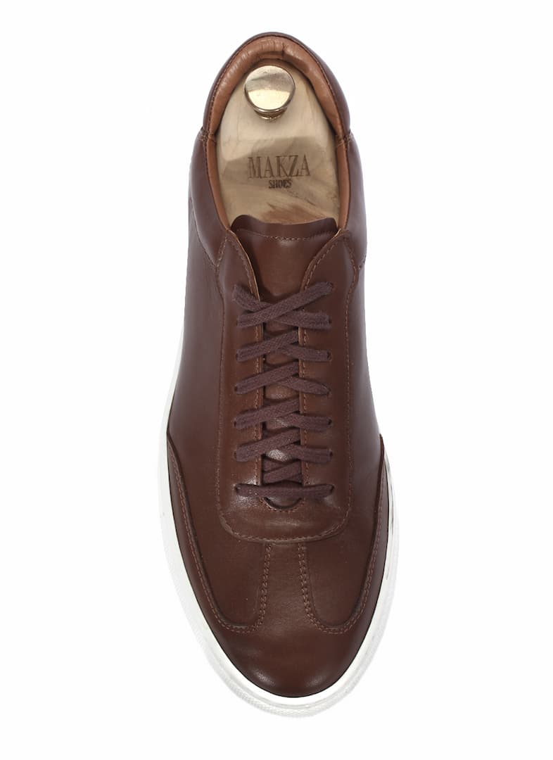 Trampki Męskie Skórzane Brązowe Gabriel - obrazek 4