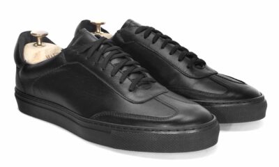 Trampki Męskie Skórzane Czarne Gabriel