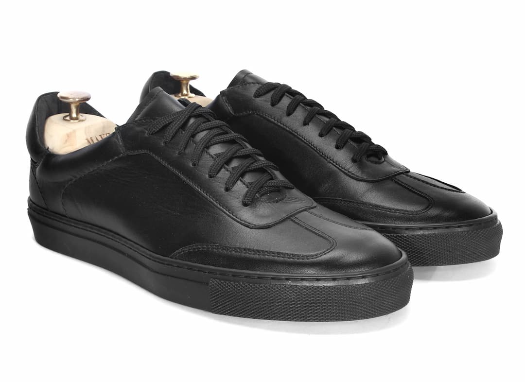 Trampki Męskie Skórzane Czarne Gabriel