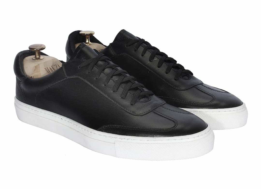 Trampki Męskie Skórzane Czarne Gabriel