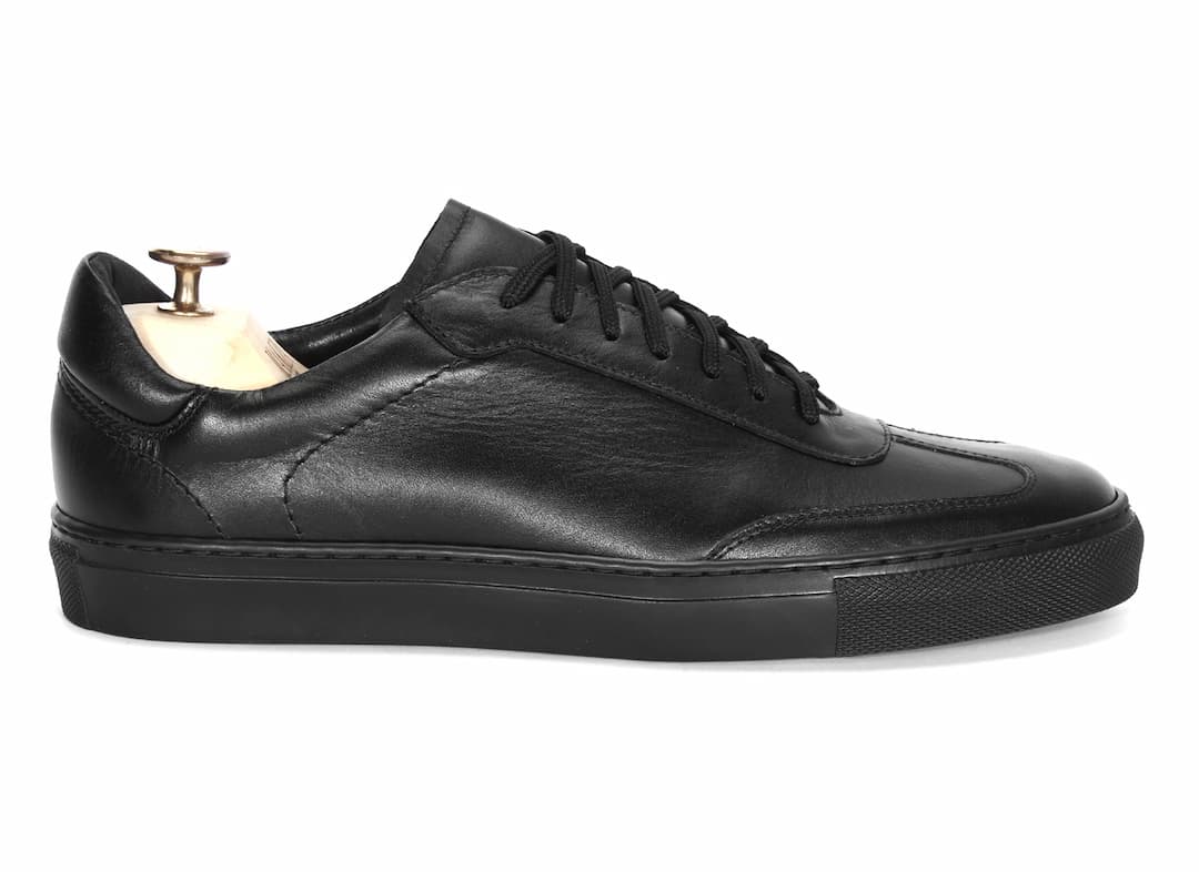 Trampki Męskie Skórzane Czarne Gabriel - obrazek 2