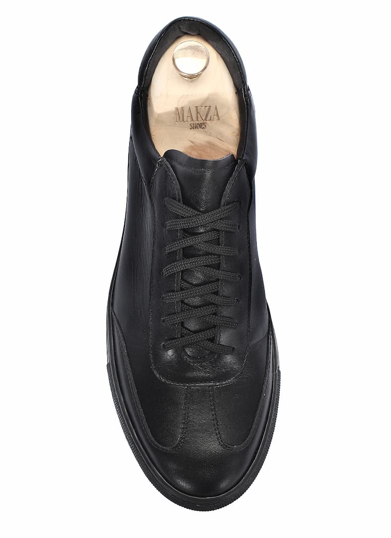 Trampki Męskie Skórzane Czarne Gabriel - obrazek 4