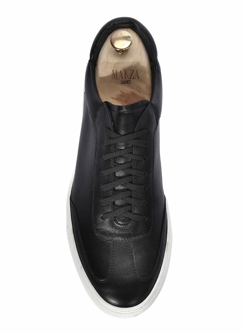 Trampki Męskie Skórzane Czarne Gabriel - obrazek 4