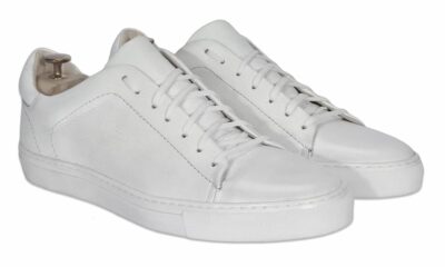 Trampki Męskie Skórzane Białe Alex