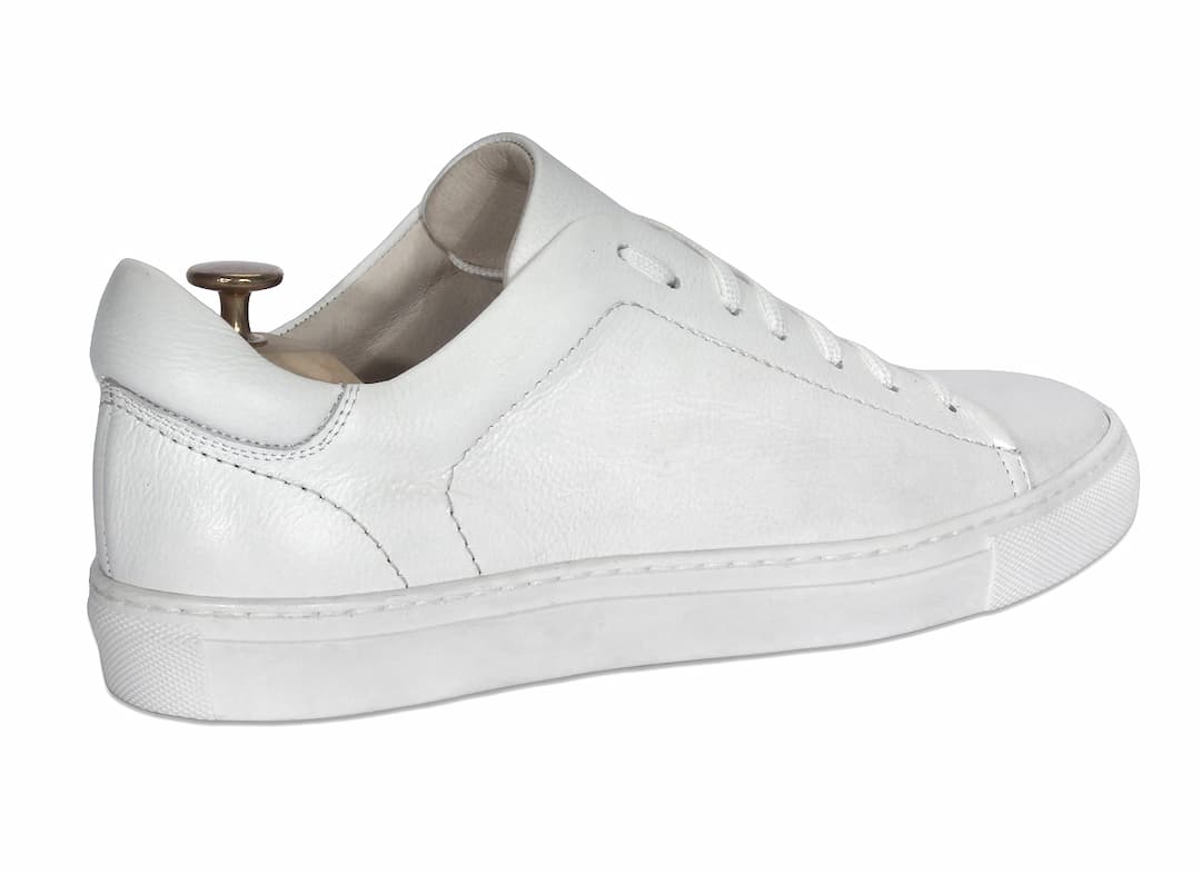 Trampki Męskie Skórzane Białe Alex - obrazek 3