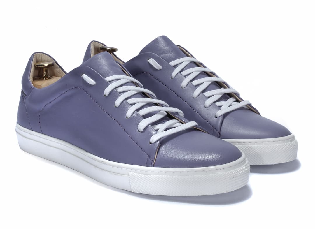 Trampki Męskie Skórzane Fioletowe Alex