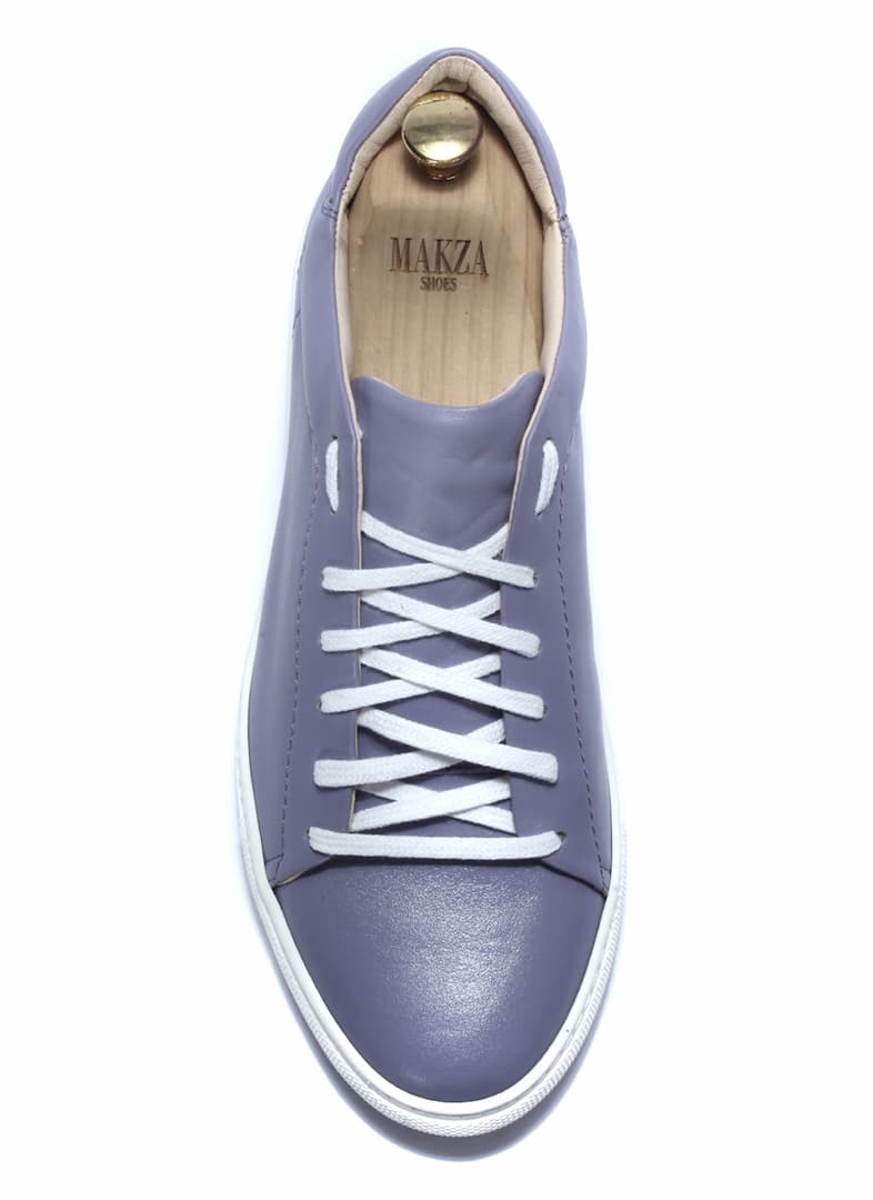 Trampki Męskie Skórzane Fioletowe Alex - obrazek 4