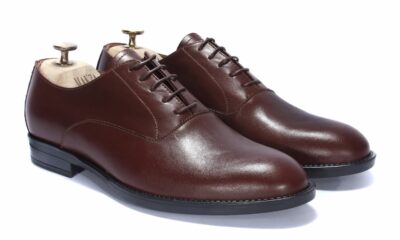 Oksfordy Męskie Skórzane Brązowe John