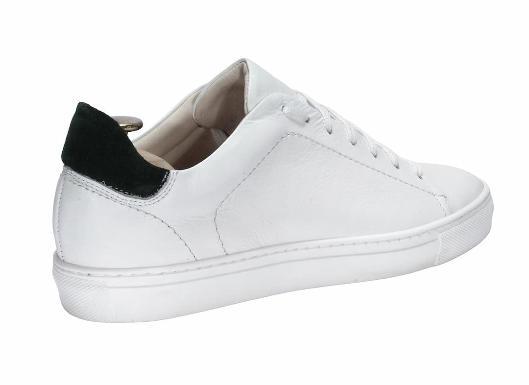 Trampki Męskie Skórzane Białe/Zielone Alex - obrazek 3