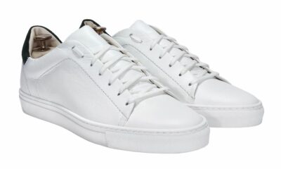 Trampki Męskie Skórzane Białe/Zielone Alex