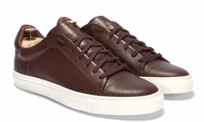 Trampki Męskie Skórzane Brązowe Alex