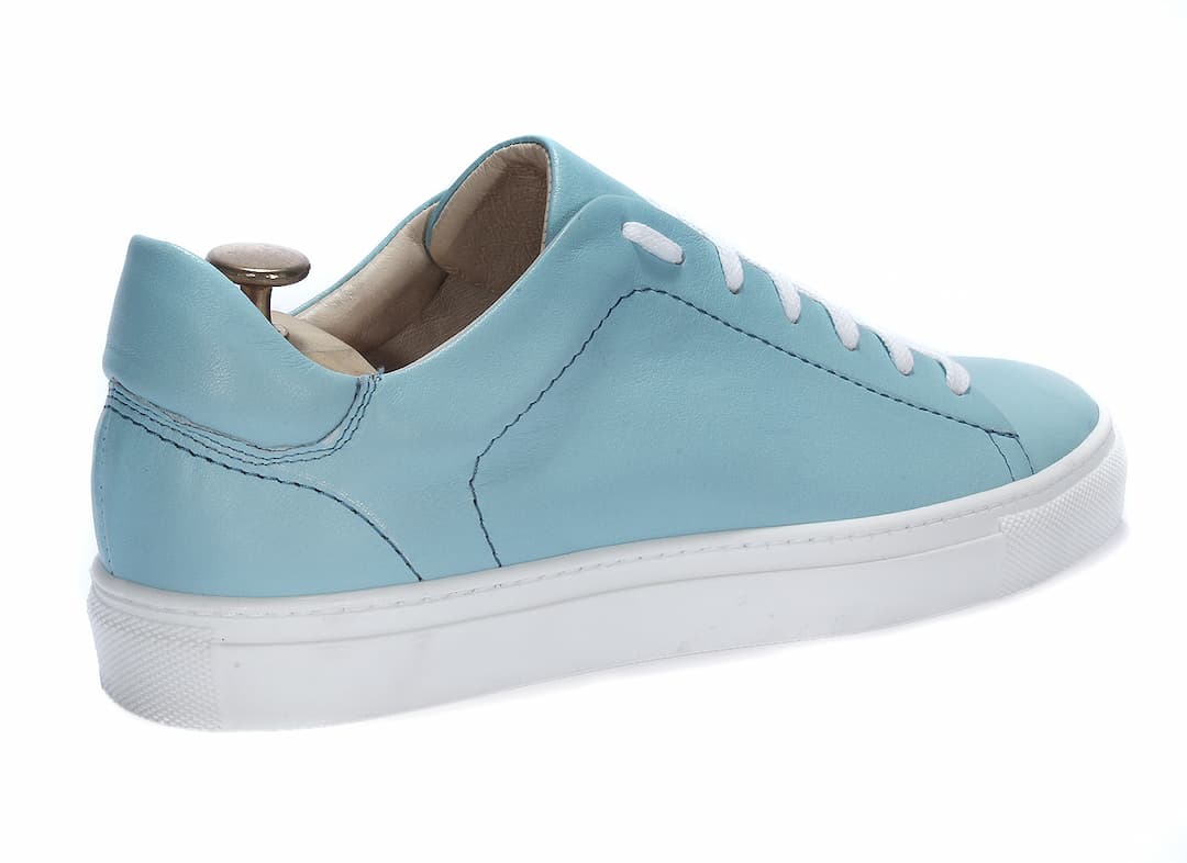 Trampki Męskie Skórzane Niebieskie Alex - obrazek 3