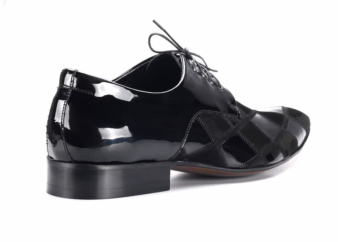 Eleganckie Męskie Obuwie Skórzane - Czarny WYPRZEDAŻ - obrazek 3