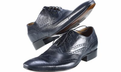 Eleganckie Męskie Obuwie Skórzane - Granatowy WYPRZEDAŻ