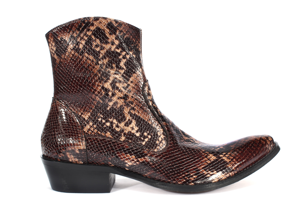 Kowbojki Męskie Skórzane Brązowe Howard - obrazek 2