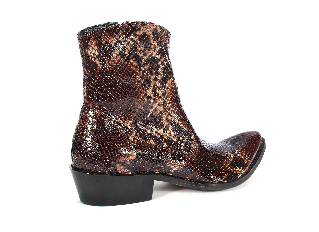 Kowbojki Męskie Skórzane Brązowe Howard - obrazek 3