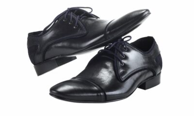 Eleganckie Męskie Obuwie Skórzane - Granatowy WYPRZEDAŻ