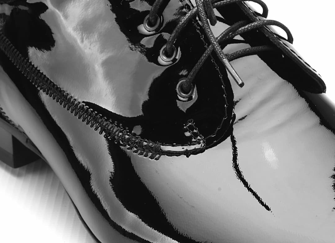 Eleganckie Męskie Obuwie Skórzane - Czarny WYPRZEDAŻ - obrazek 4