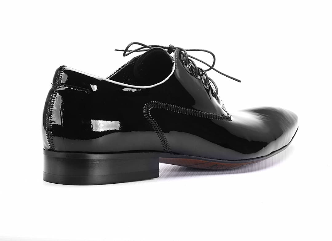 Eleganckie Męskie Obuwie Skórzane - Czarny WYPRZEDAŻ - obrazek 3