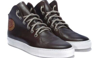 Trampki Męskie Skórzane Ciemny Brąz Charlie